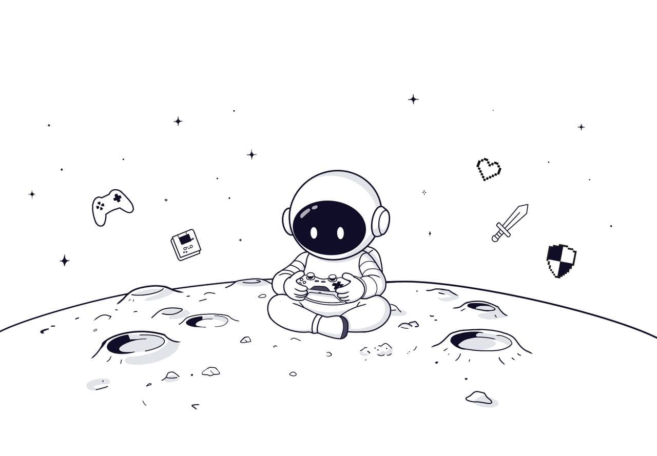 Космонавт IMP на луне